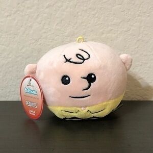 Hallmark Puffball Peanuts Charlie Brown Plush Stuffed Ball Ornament Decoration